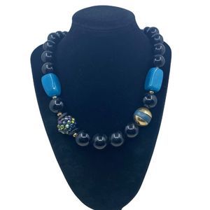 Vintage Coldwater Creek Blue Jade Necklace - 22”